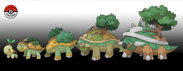 不会出现四段的(mega进化只是暂时的形态 尽管土台龟体型庞大,它仍然