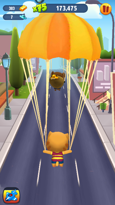  《汤姆猫跑酷》在雪峰中跑酷