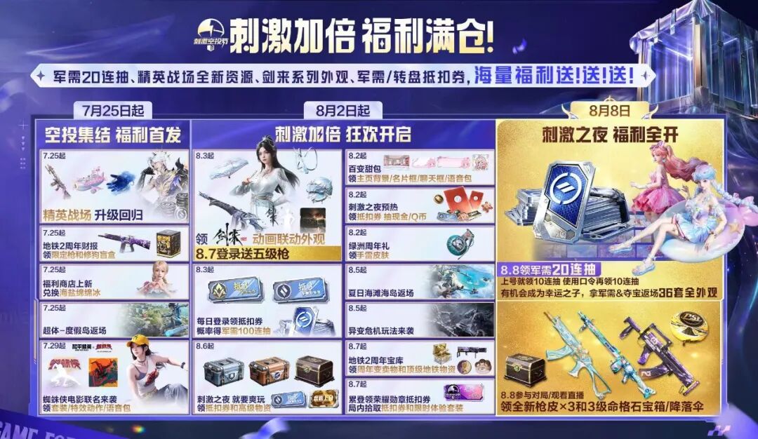 空投节福利丨夏日海滩、异变危机即将惊喜回归！