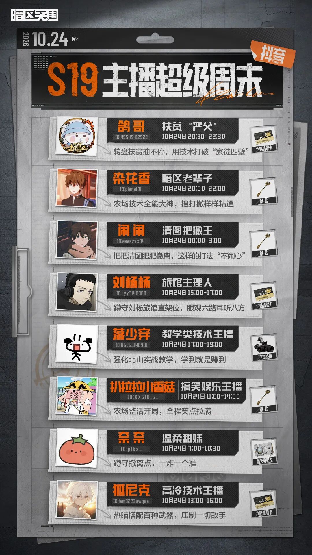 主播超级周末｜有金狮周边、六格、枪皮体验卡！生日专场福利开送！