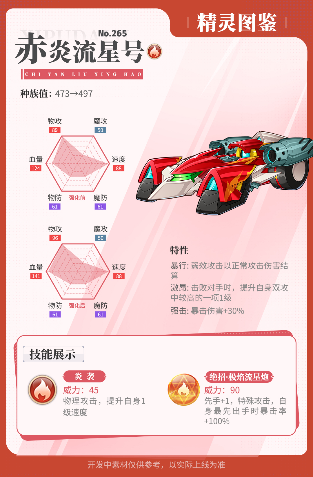 精灵百科| 赤炎流星号·强化&雪绒王&狂舞猫草&白嘴鸦
