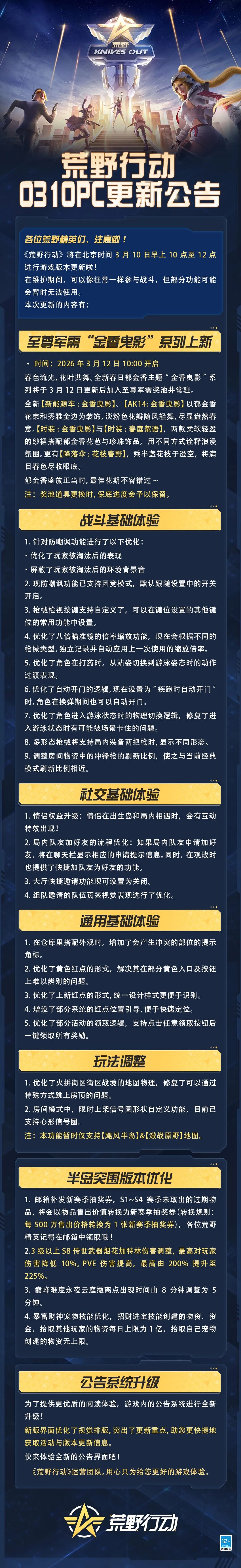 至尊军需更新！【PC端更新公告】