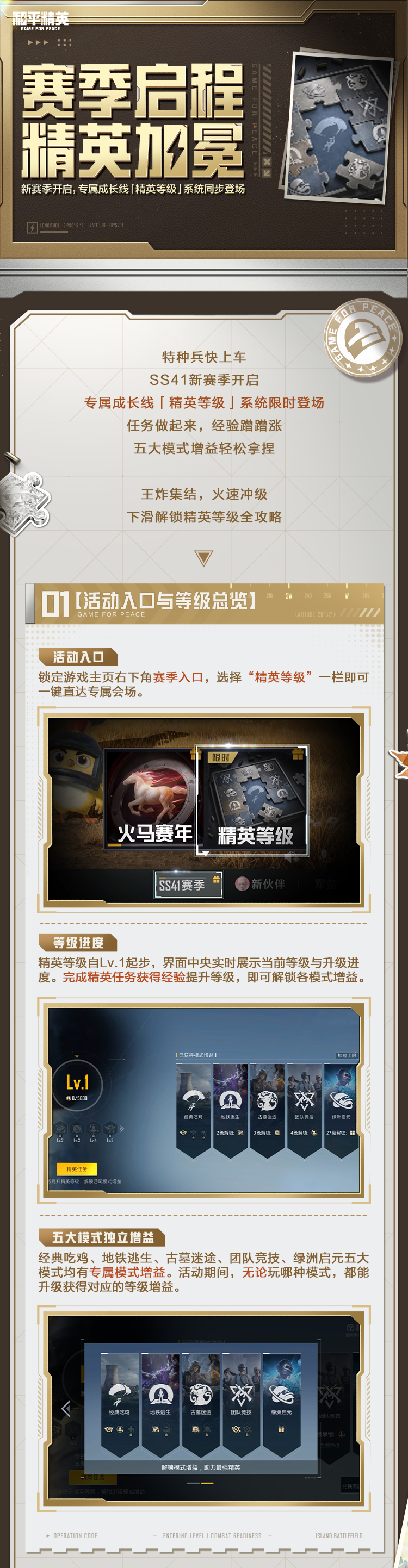 新赛季开启，专属成长线「精英等级」系统同步登场！