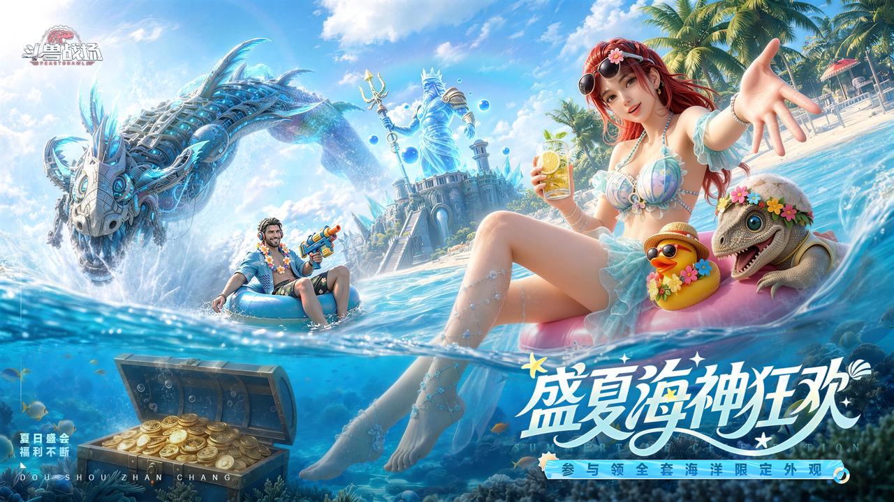 《斗兽战场》暑期庆典|盛夏海神节狂欢！
