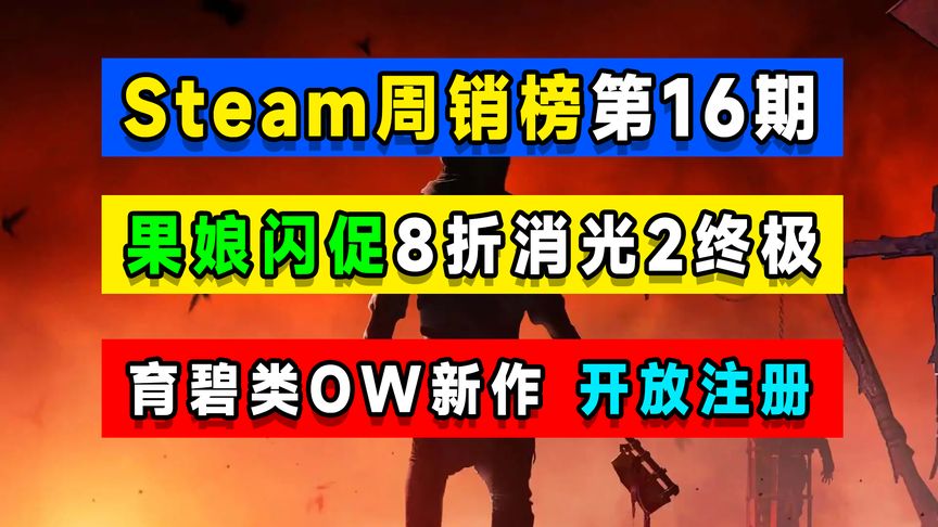 steam周销榜第16期：第一两连冠，育碧类守望先锋新作开放测试注册