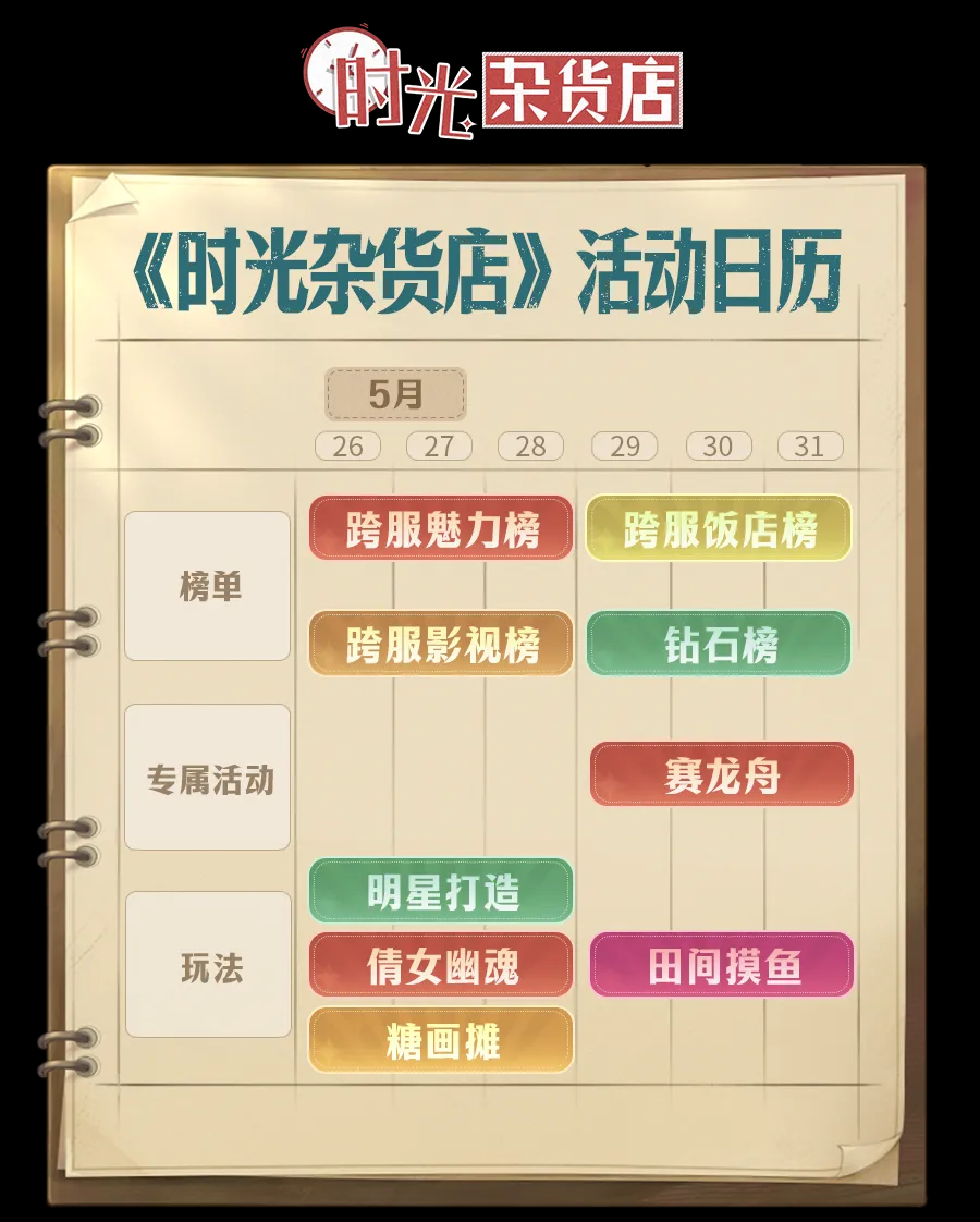 【活动日历】时光小镇近期活动一览