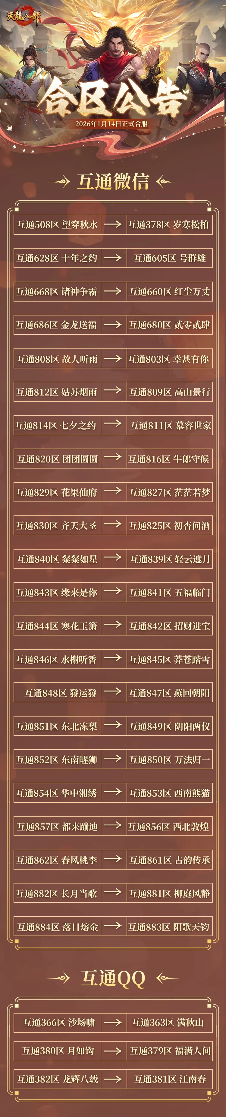 合区公告丨2026年第一批合区消息来啦！