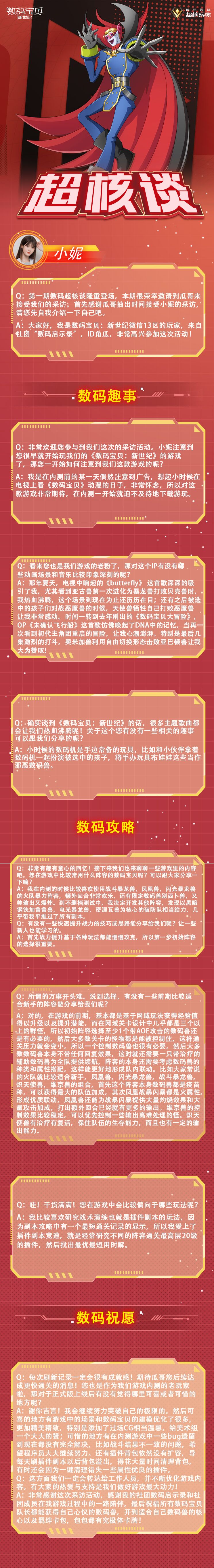 数码宝贝新世纪【超核谈】：第一期超核玩家访谈来袭！