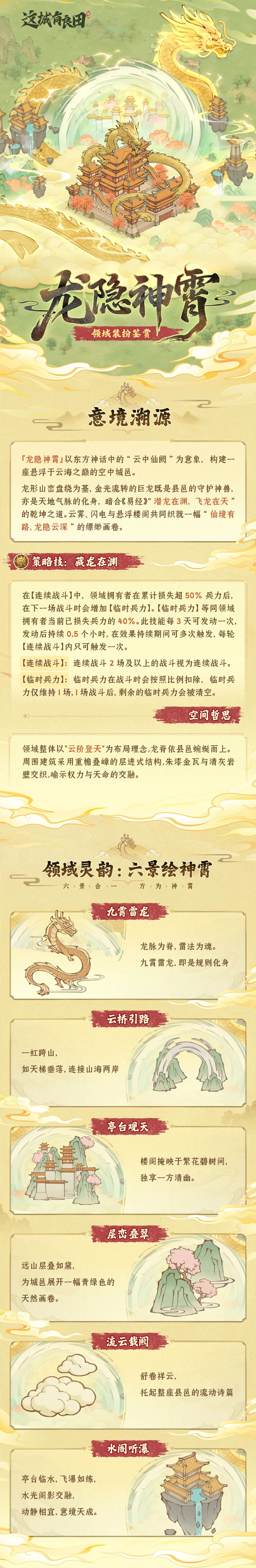 领域鉴赏丨龙隐神霄，威临九州。全新领域装扮即将上线！