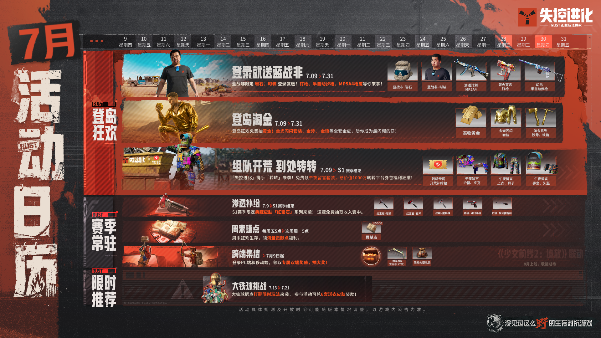 《失控进化》7月12日安全处罚公告