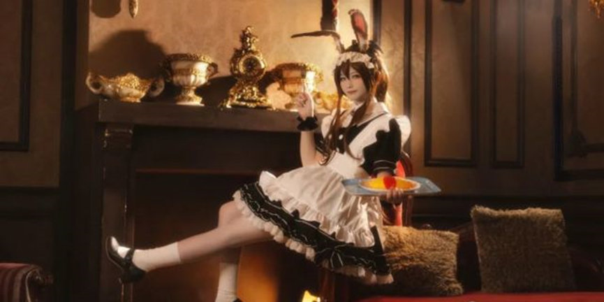 cos：明日方舟女仆兔兔阿米娅@様