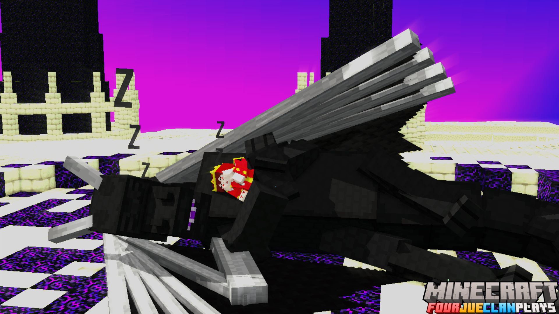 和末影龙一起睡觉渲染图(龙性恋)