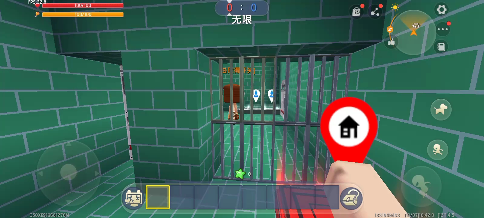 迷你世界逃出监狱丁紫妮一出来被守卫暴打