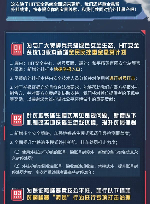 重金悬赏外挂线索！HIT安全系统携手特种兵打击外挂