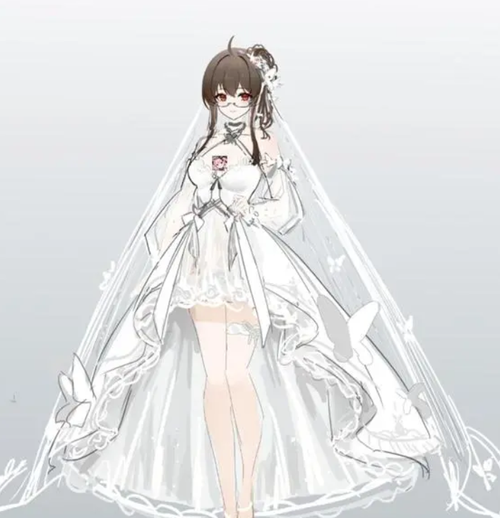 碧蓝航线伦敦婚纱人设稿公开画师迫不得已选择了最保守的造型