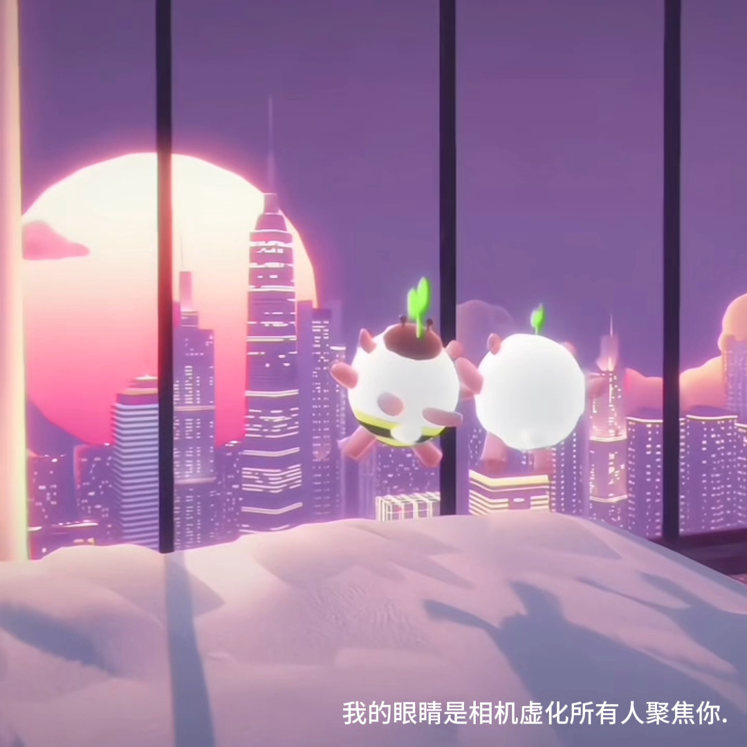 蛋仔派对剪映，轻而易剪可改文字｜我的眼睛是相机虚化所有人聚焦