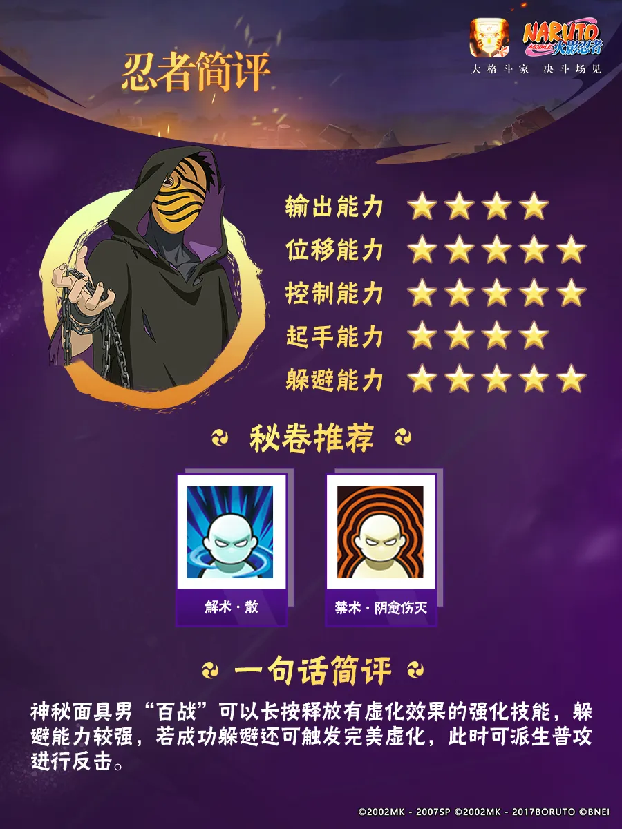 【新忍攻略】虚化穿梭，神秘面具男传说时装“百战”以锁链破敌制胜！
