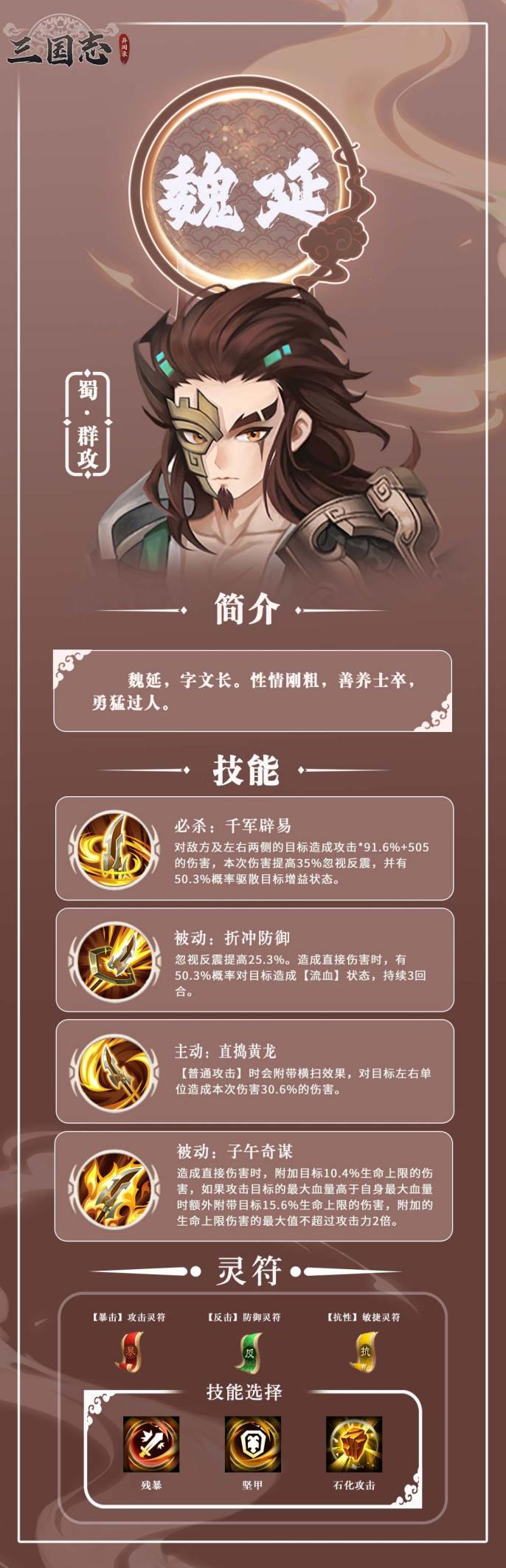 【武将图鉴】子午奇袭——魏延
