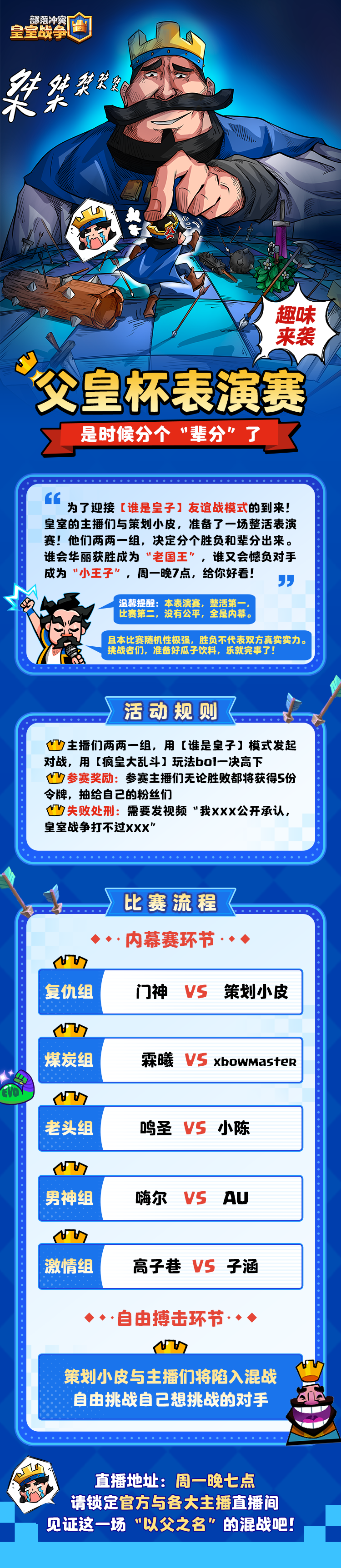 策划小皮直播挨打？父皇杯周一开战，谁才是皇室真义父？