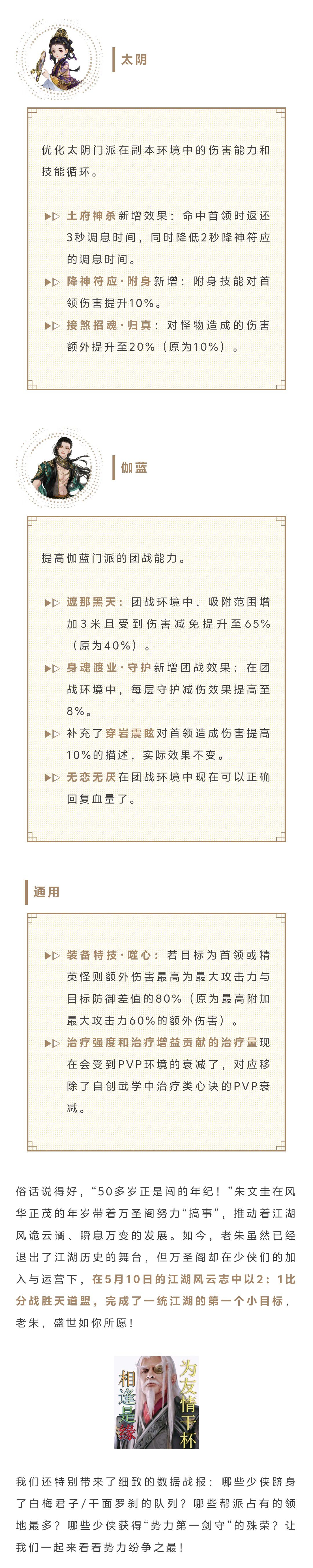 平行服｜门派平衡性调整测试来袭！江湖风云志看老朱笑傲江湖？
