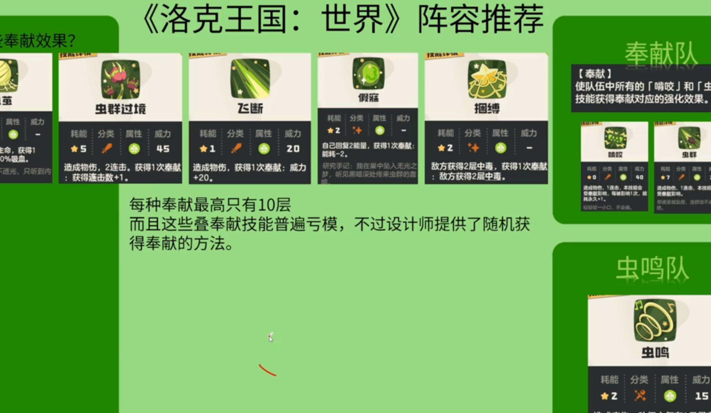 《洛克王国：世界》阵容推荐第五期虫队