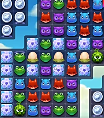 开心消消乐：消除银币小鸡遇冰块阻隔，现在中间制作魔力鸟