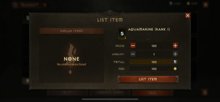 【系统介绍】暗黑不朽市场系统介绍