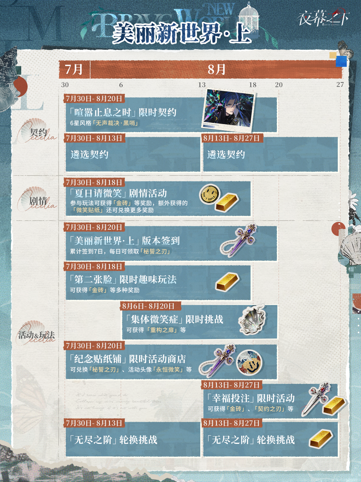 【美丽新世界·上】版本活动一览