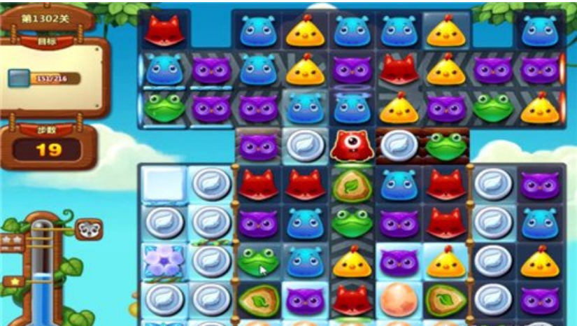 开心消消乐1302关三块魔法石坐镇