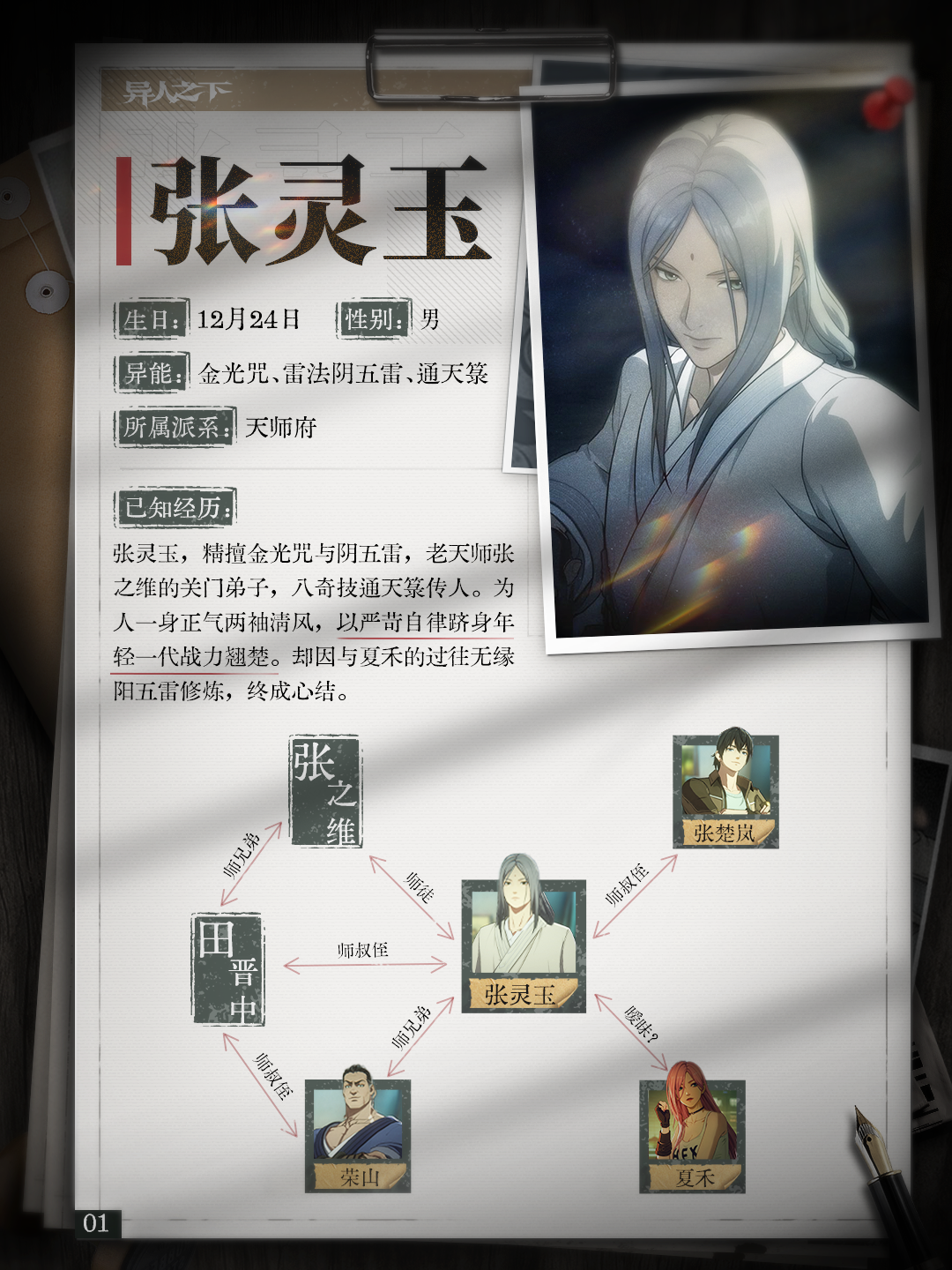 异人之下游戏 | 异人档案 | 张灵玉