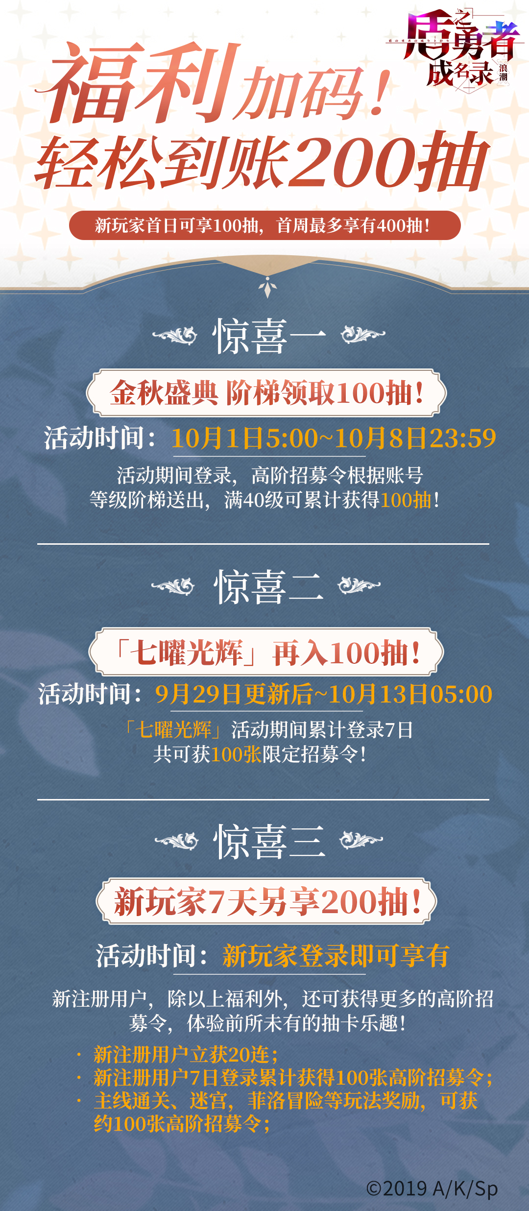 《盾之勇者成名录：浪潮》福利加码！轻松到账200抽！