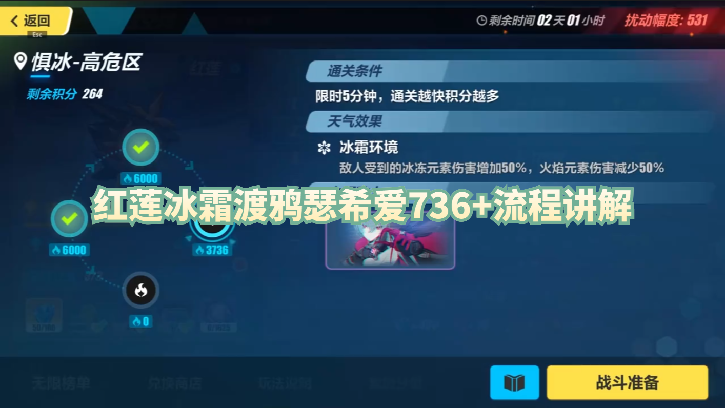 红莲冰霜渡鸦瑟希爱736+流程讲解