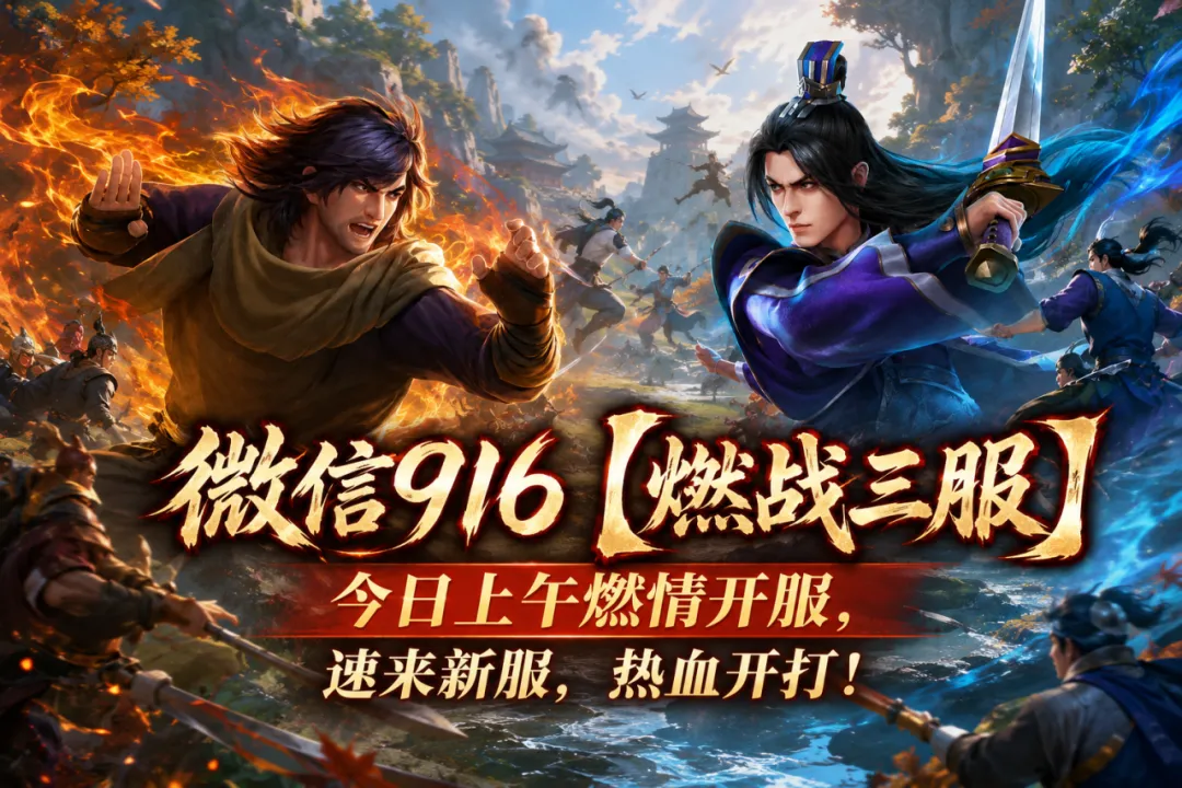 大神成长指南丨燃战三服今日开服！快收下这份新版本秘籍，抢占PK先机！
