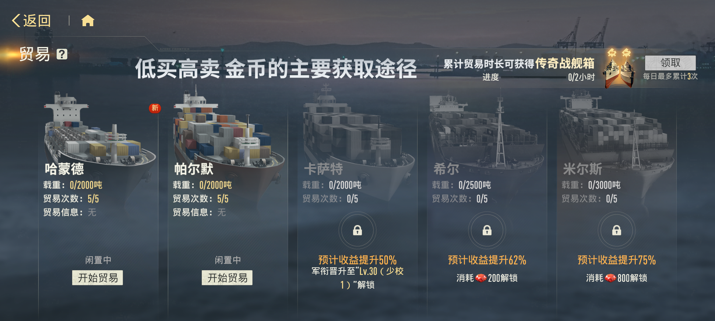 【玩法爆料】不肝也能暴富？远洋贸易玩法大揭秘！