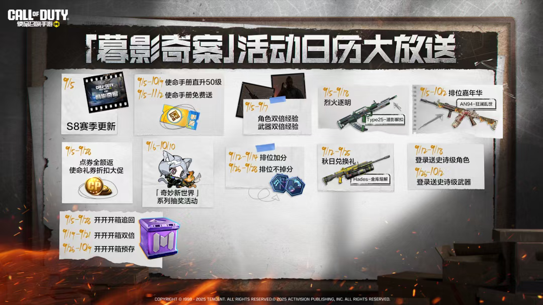 游戏五日谈：使命召唤手游新版本福利曝光，史诗级武器免费送