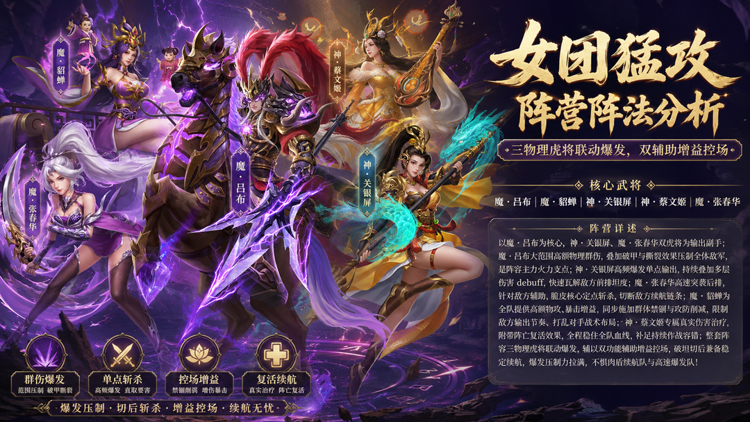 《卧龙三国》女团猛攻阵营（混搭）