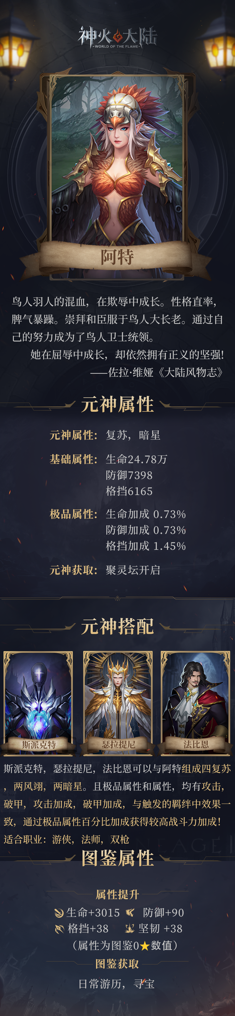 神火人物志丨混血的不屈，正义的锋芒！阿特元神搭配秘籍来袭~内含福利！