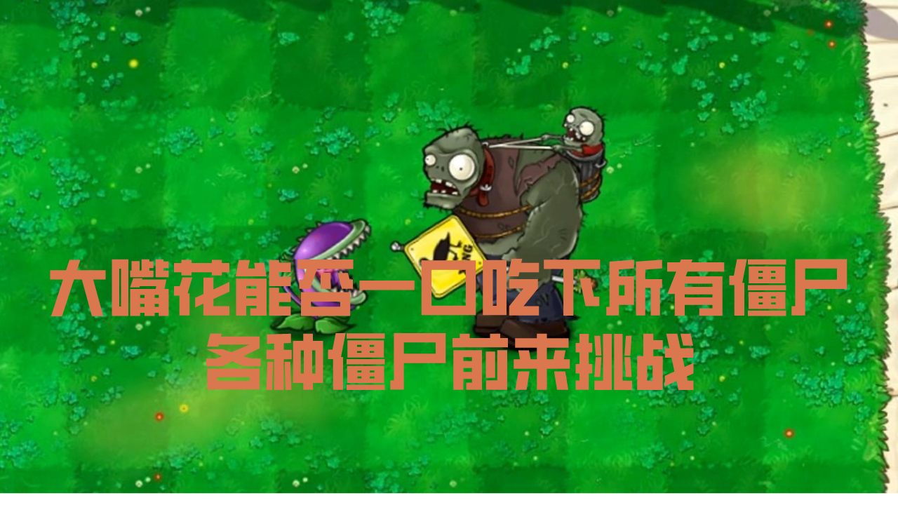 植物大战僵尸：大嘴花能否一口吃下所有僵尸，各种僵尸前来挑战