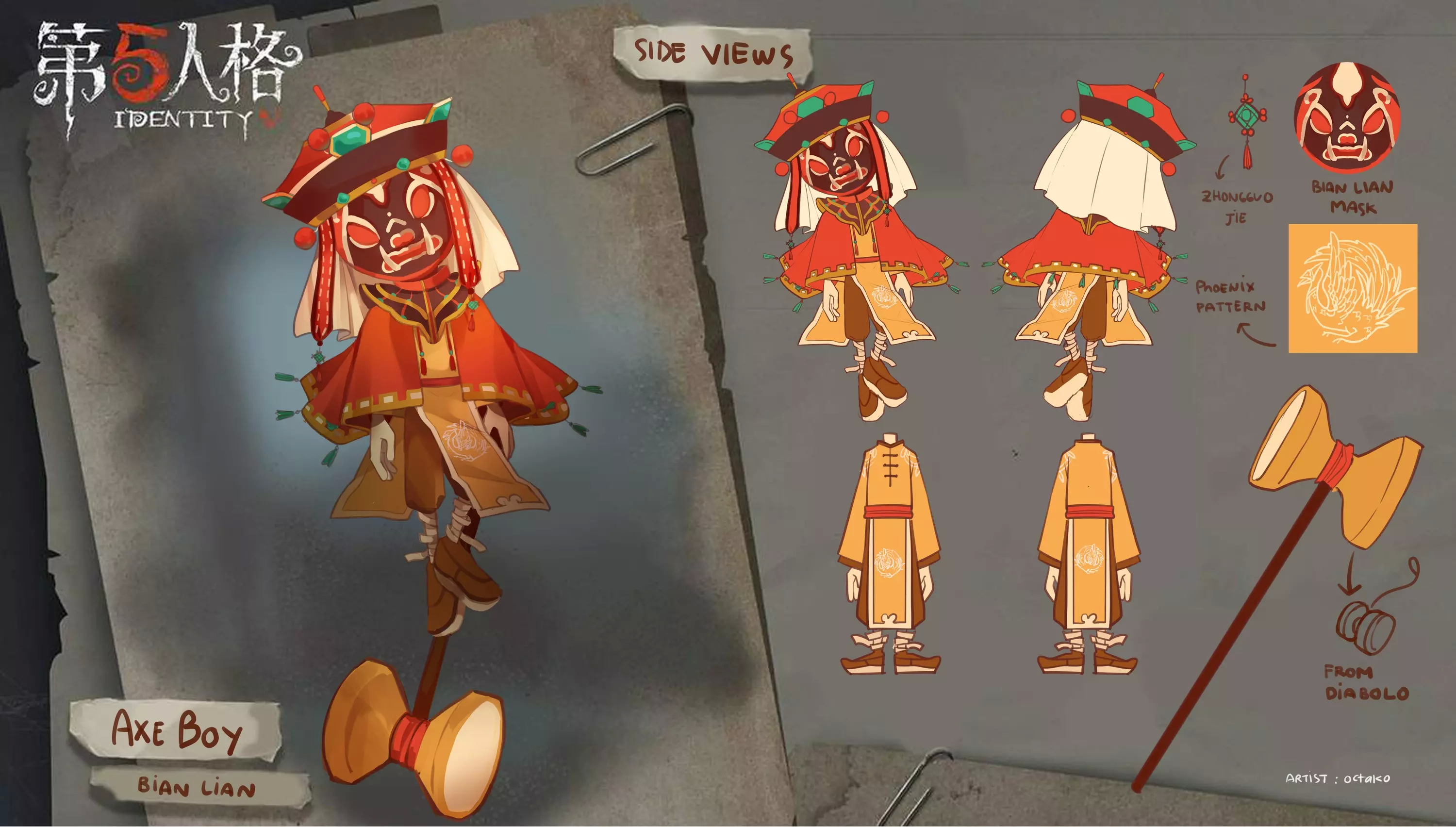 第五人格外服偏爱中国风玩家自制熊猫皮肤水平不比策划差