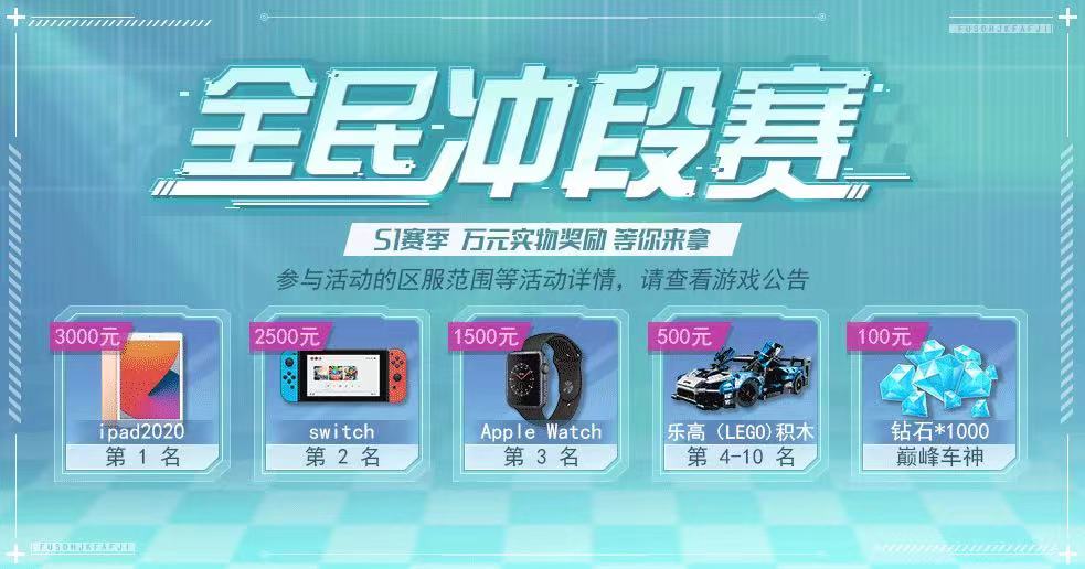 开服排位活动，冲级赢Switch