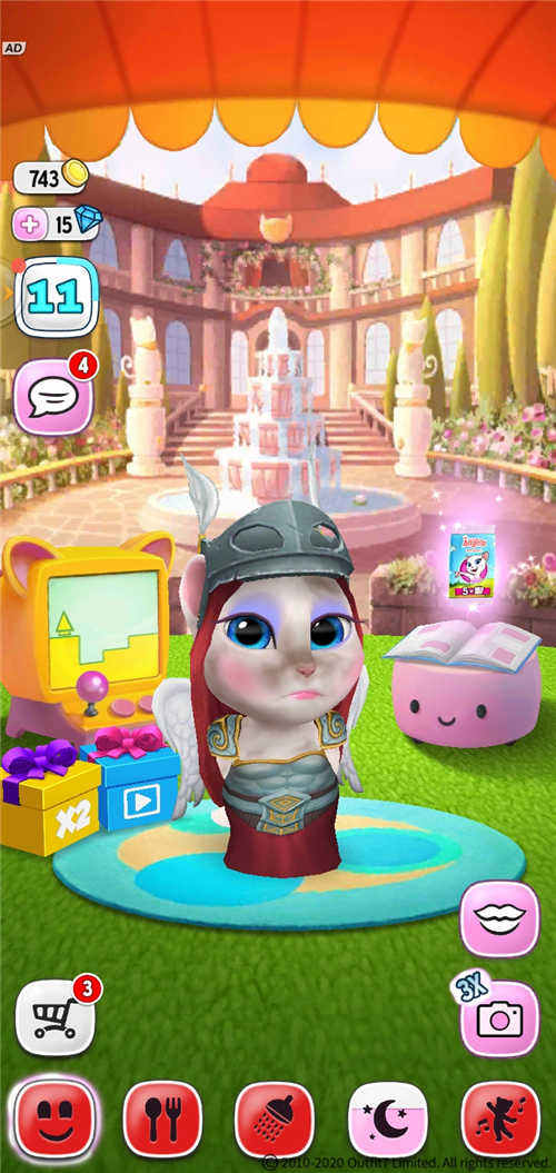 圆圆脑袋白色皮毛可爱小公主我的安吉拉