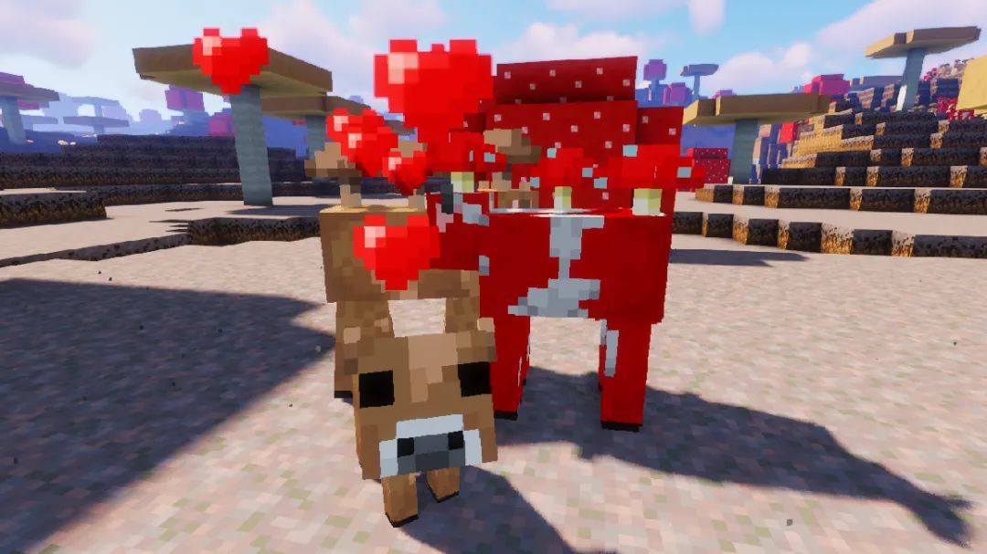 1024的几率能够生成与自身颜色不同的幼年哞菇转载自我的世界小官微