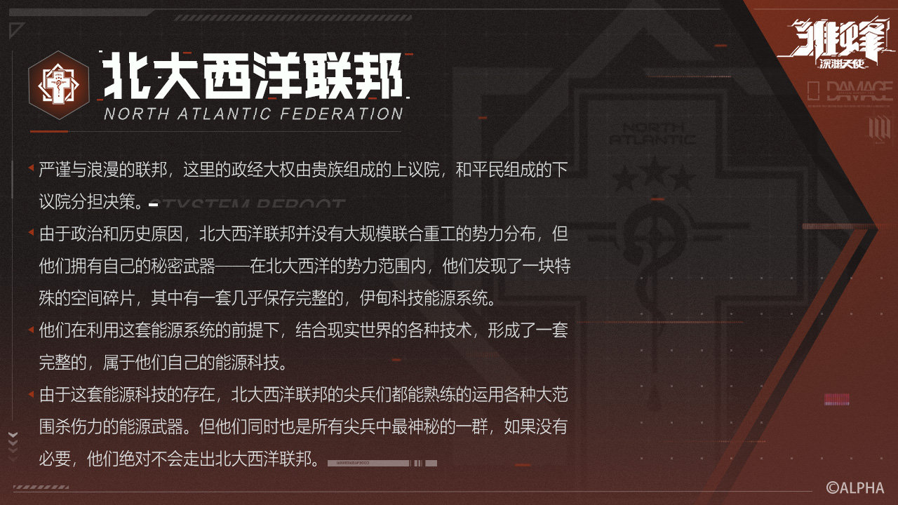 档案库 | 势力组织#序列004——北大西洋联邦