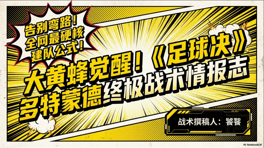 玩家投稿丨足球决攻略：大黄蜂——多特蒙德