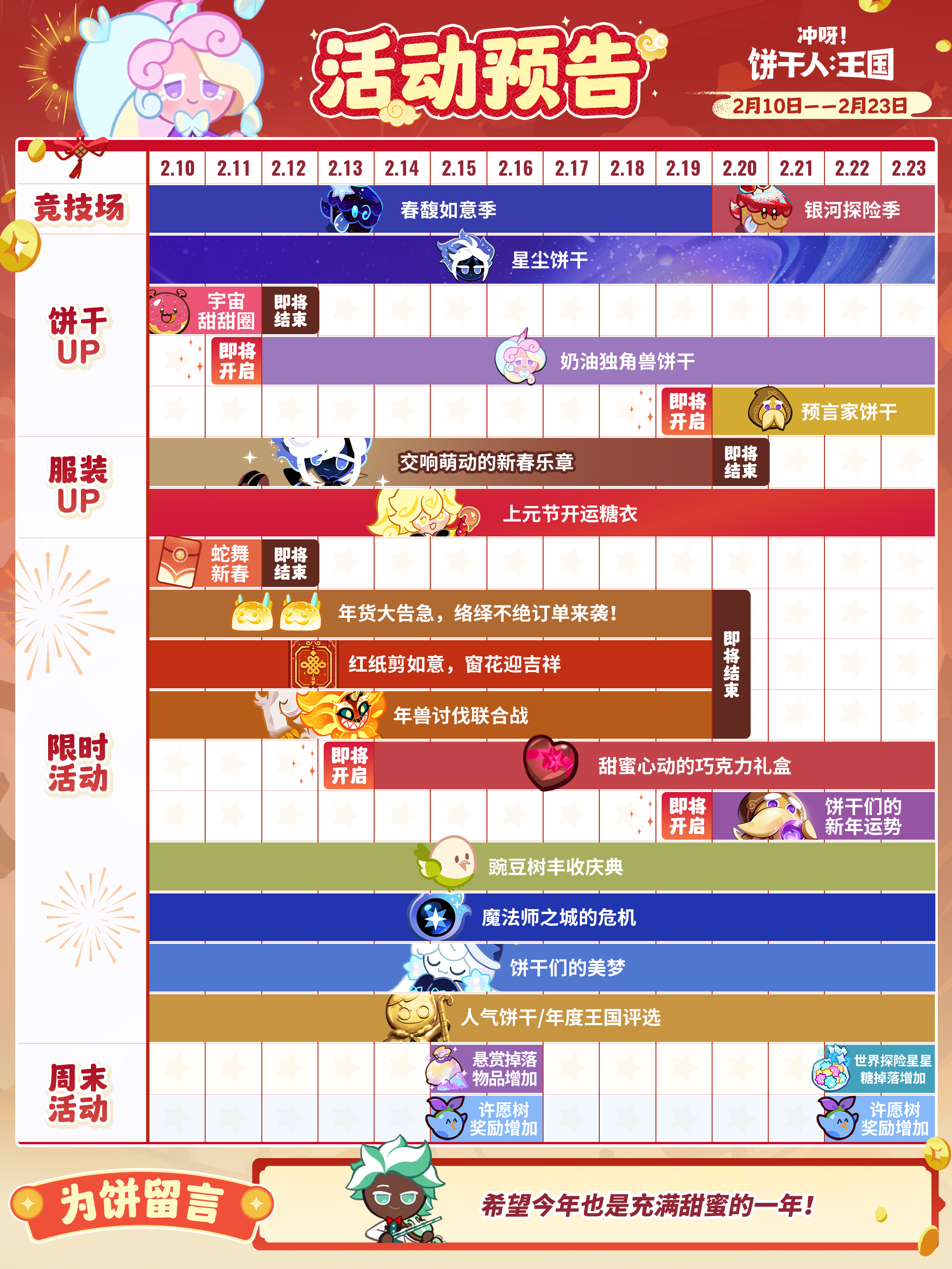 「王国活动日历」2月10日——2月23日