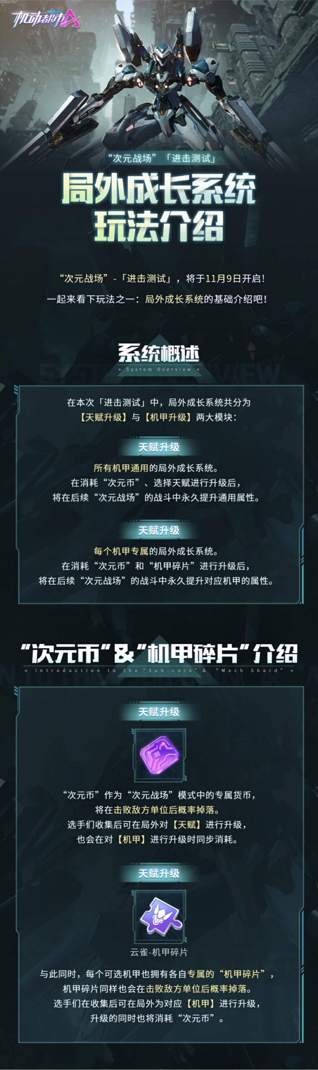 【“次元战场”进击测试】局外成长系统介绍