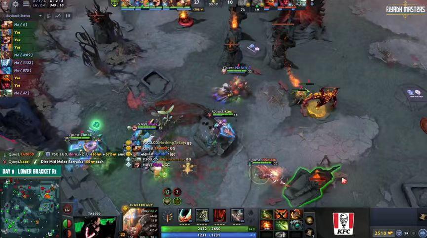利雅得大师赛昨日赛况：LGD 0:2不敌Quest被淘汰