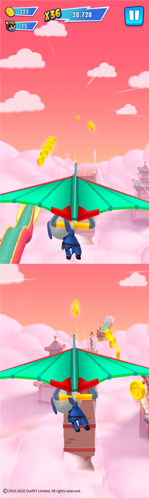 《汤姆猫英雄跑酷》高空飞行注意事项