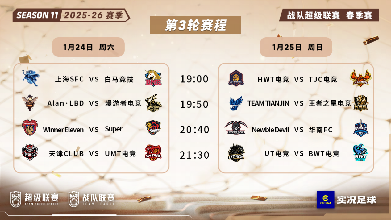 战火正燃！战队超级联赛2025-26赛季春季赛第3轮周末上演！
