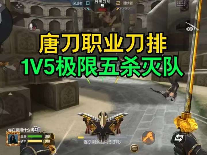 唐刀职业刀排1V5极限五杀灭队
